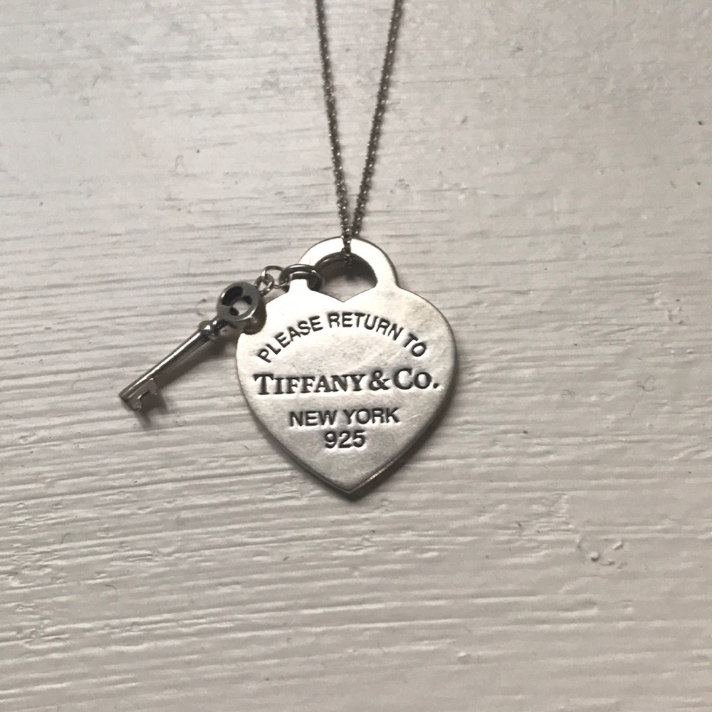 Tiffany heart and key necklace